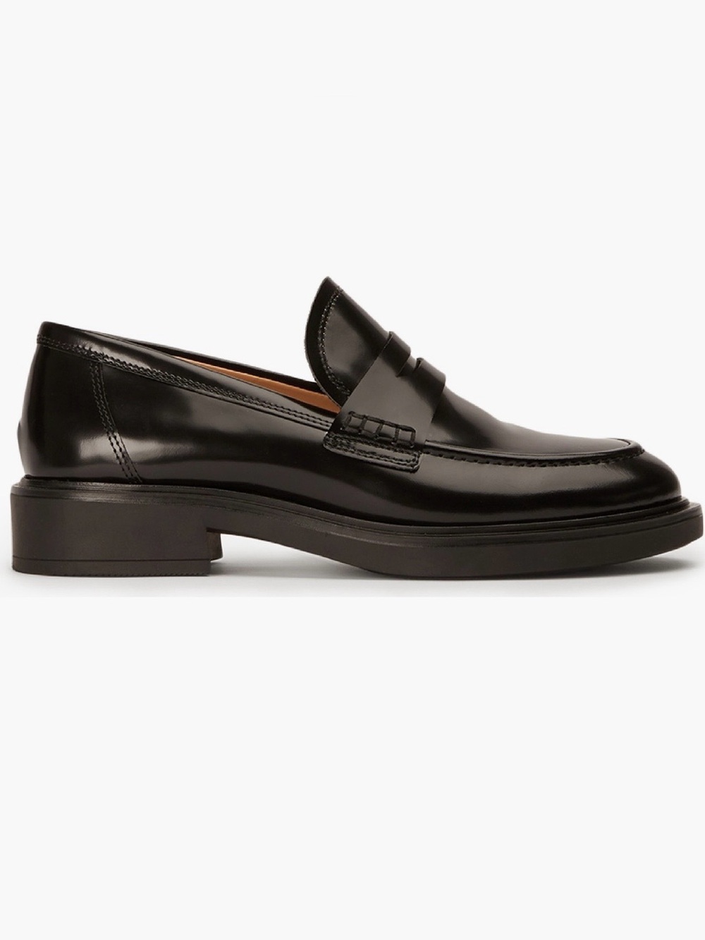 Women’s Black Penny Loafers - Classic Leather Dress Shoes